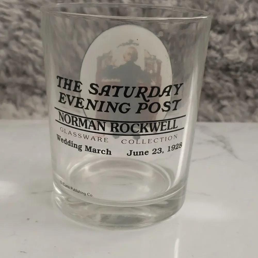 NORMAN ROCKWELL- The Saturday Evening Post Vintage Glasswear Collection